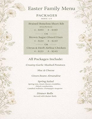 Easter Menu