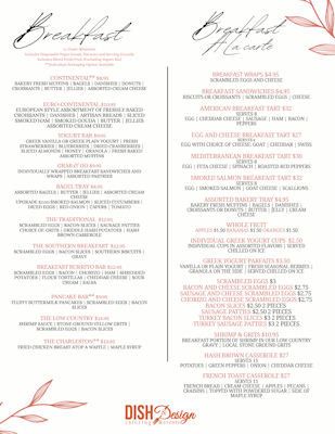 Corporate Menu